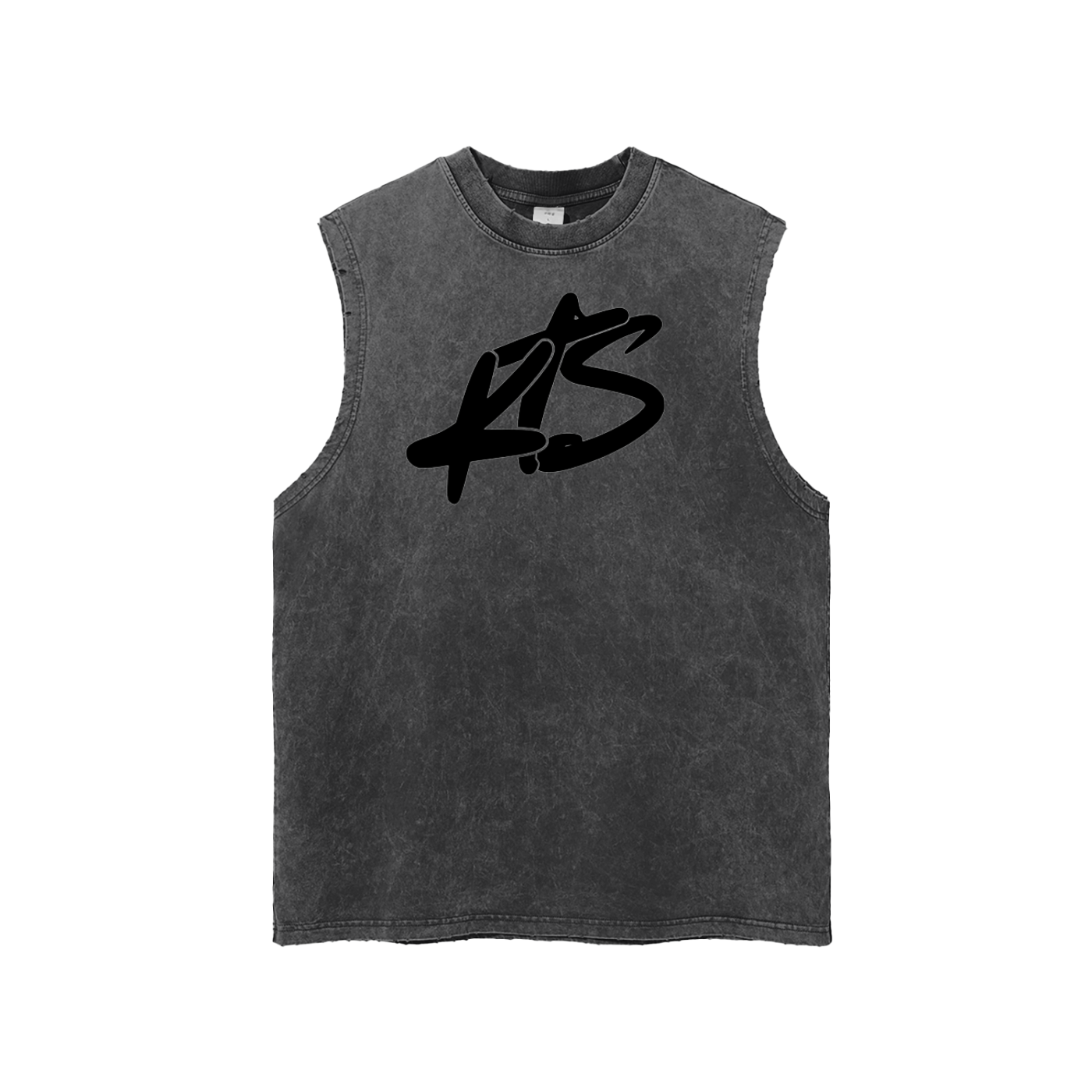 Krea8tion Black washed Tank Top
