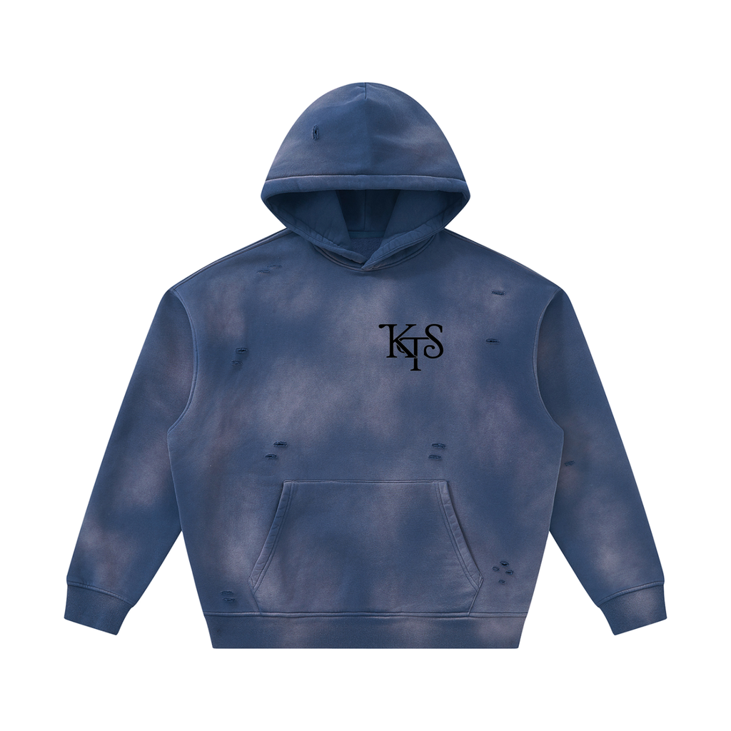 KTS Unisex Sunfade Blue washed Hoodie