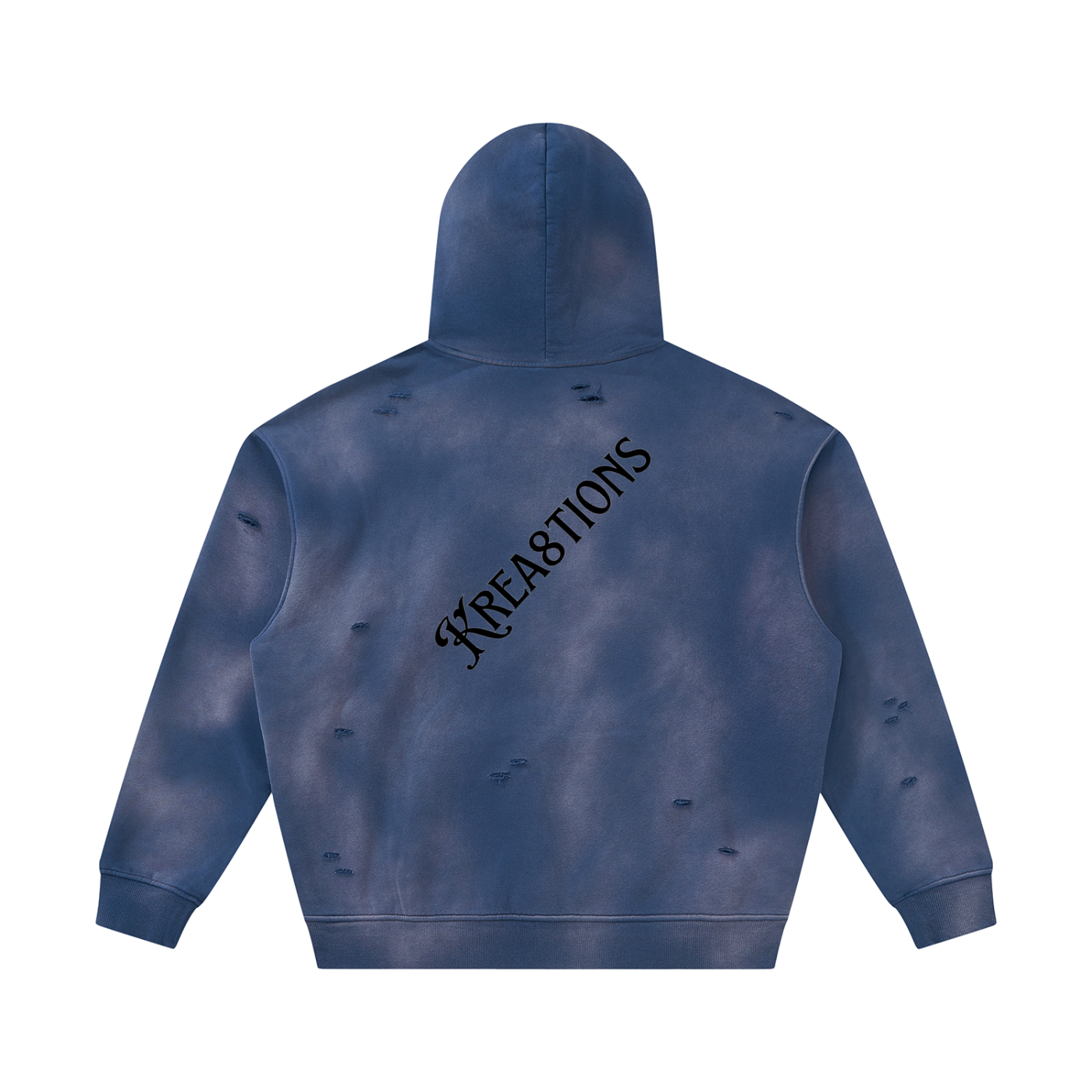 KTS Unisex Sunfade Blue washed Hoodie