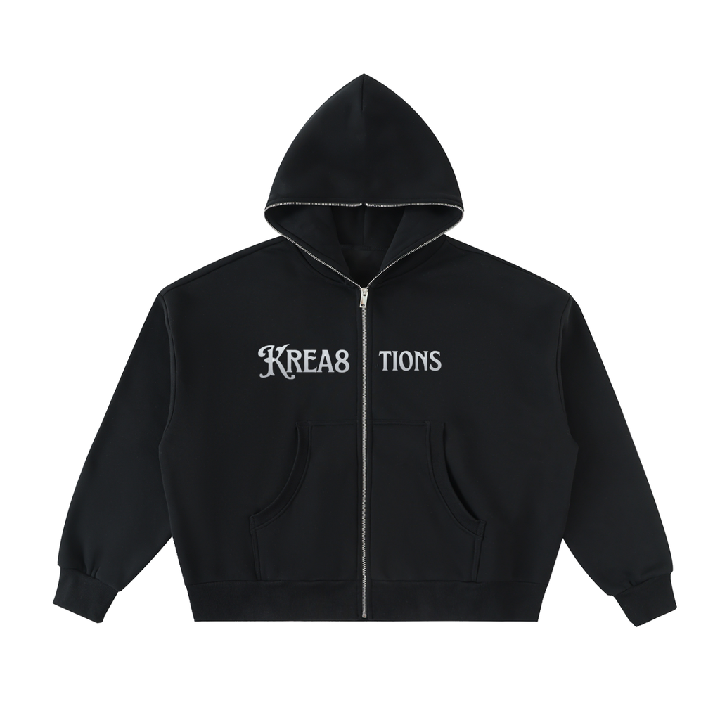 Krea8tion Full-Zip Boxy Hoodie
