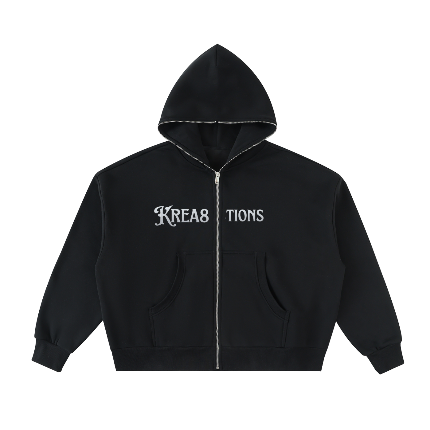 Krea8tion Full-Zip Boxy Hoodie
